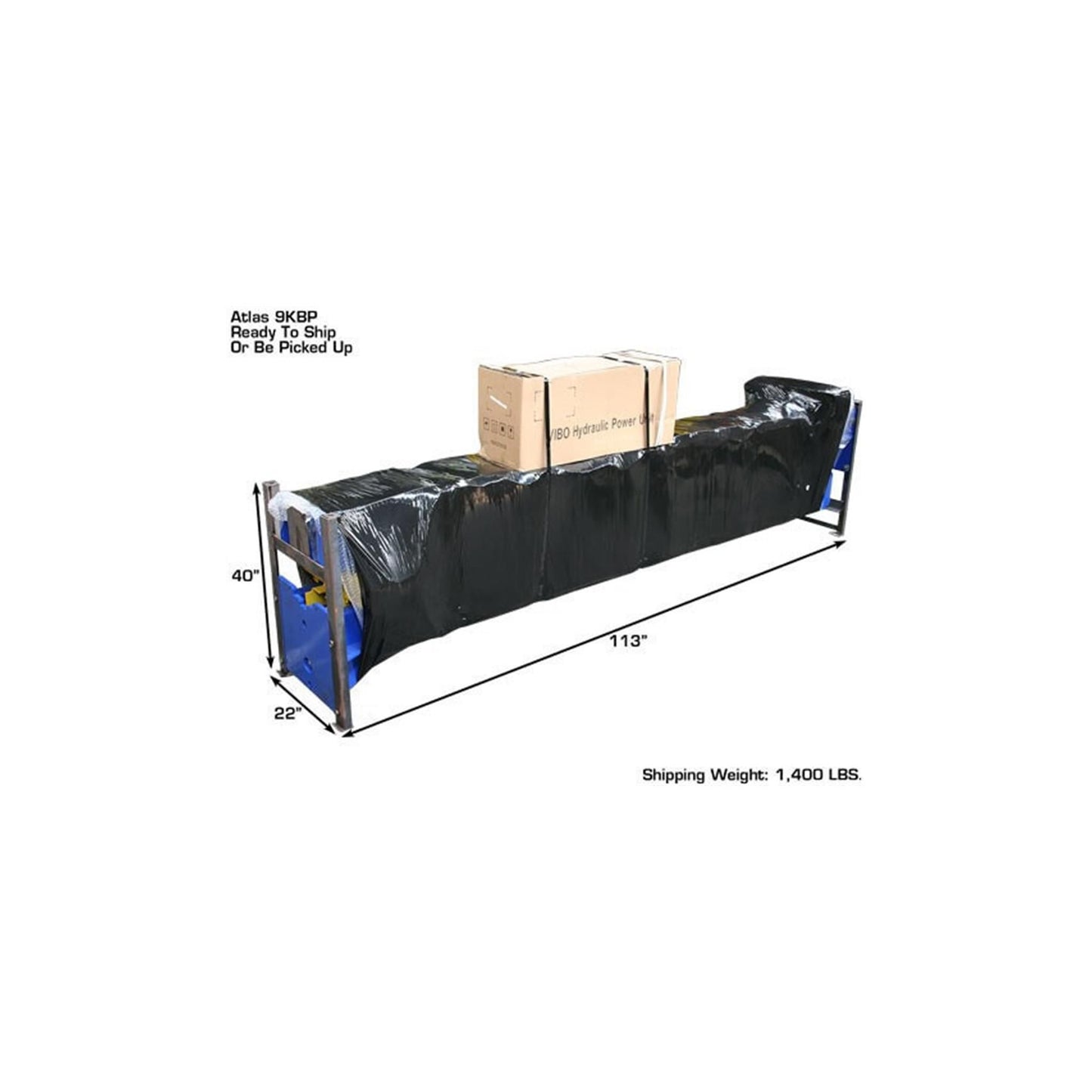 Atlas 9KBPX 9,000 lb Baseplate Two-Post Car Lift