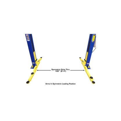 Atlas 9KOHX 9,000 lb Overhead Two-Post Car Lift