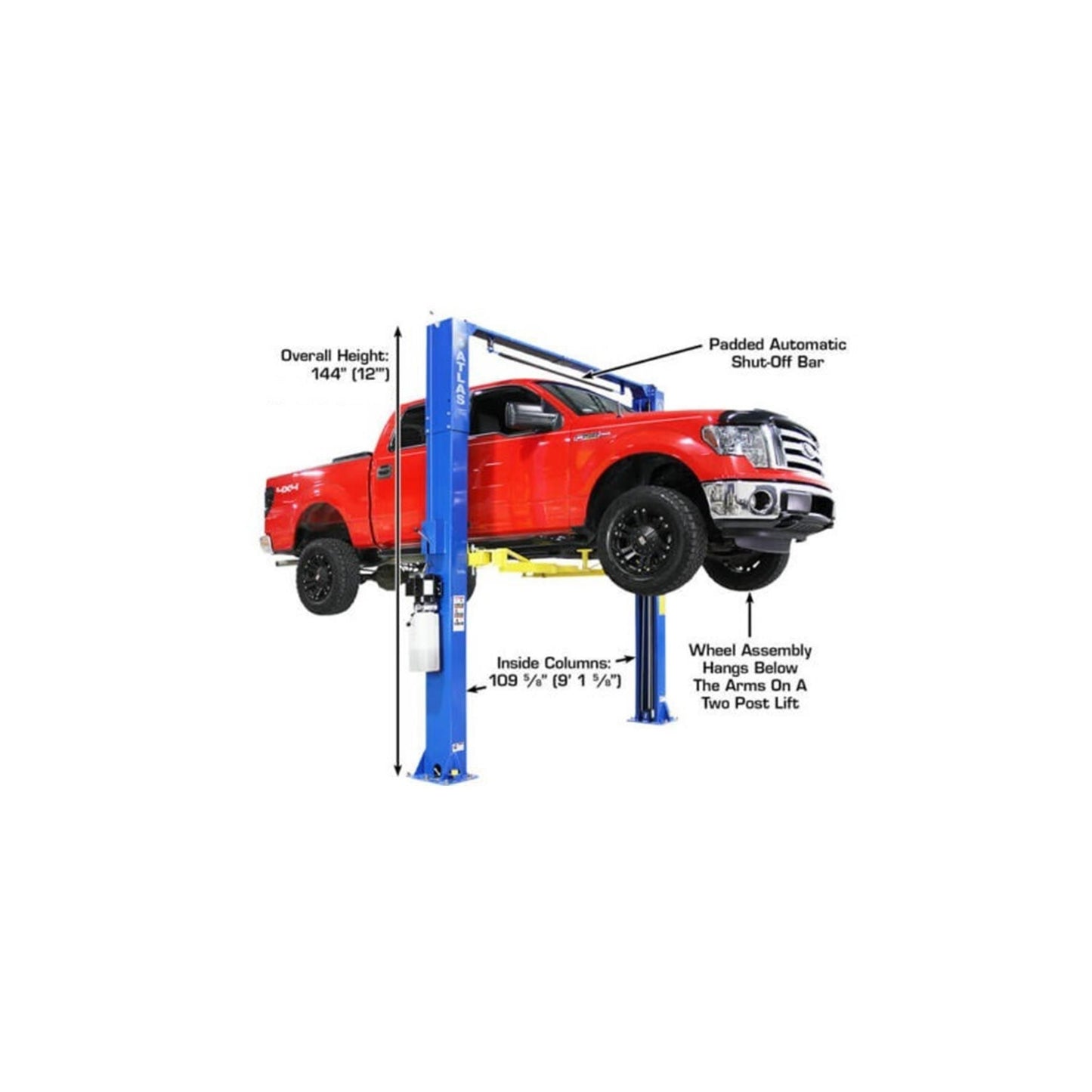 Atlas PRO-9D 9,000 lb Commercial Overhead Two-Post Car Lift