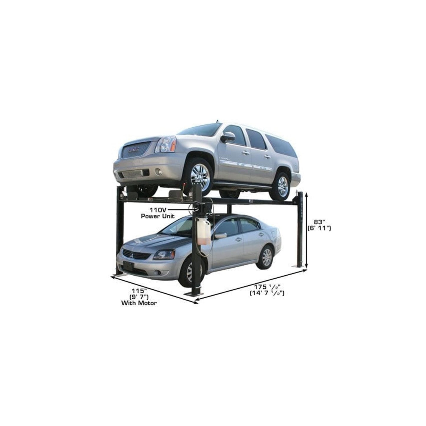 Atlas Garage PRO8000 8,000 lb Portable Four-Post Car Lift