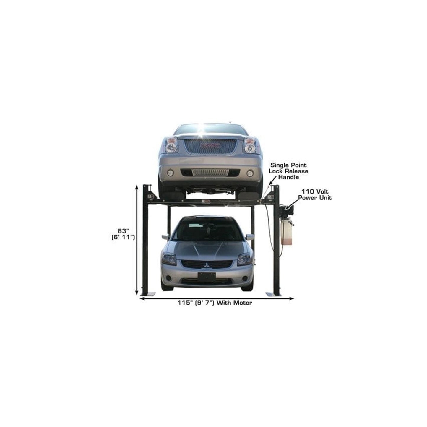 Atlas Garage PRO8000 8,000 lb Portable Four-Post Car Lift