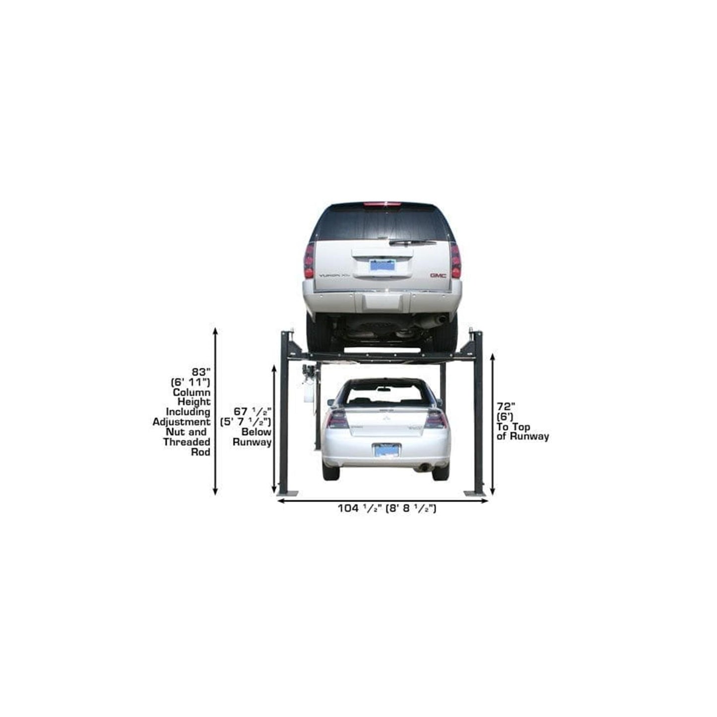 Atlas Garage PRO8000 8,000 lb Portable Four-Post Car Lift
