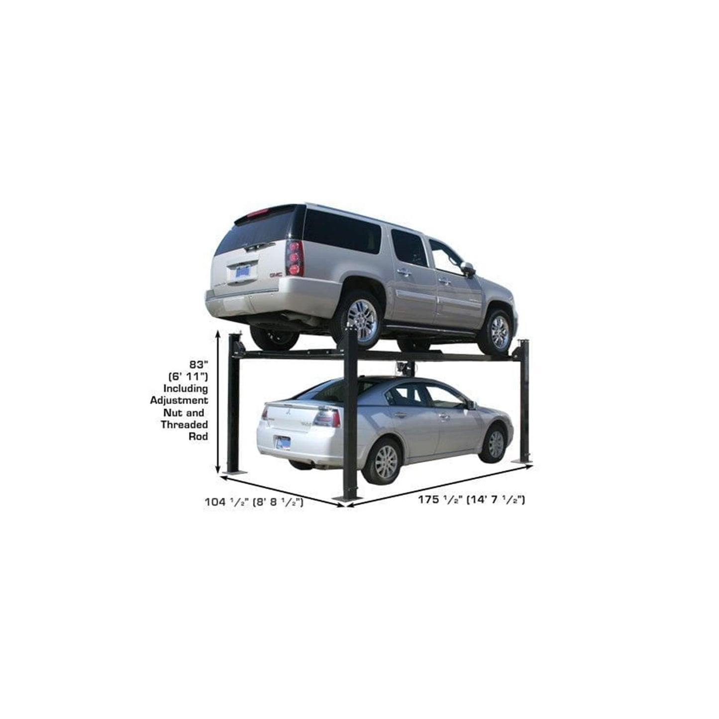 Atlas Garage PRO8000 8,000 lb Portable Four-Post Car Lift