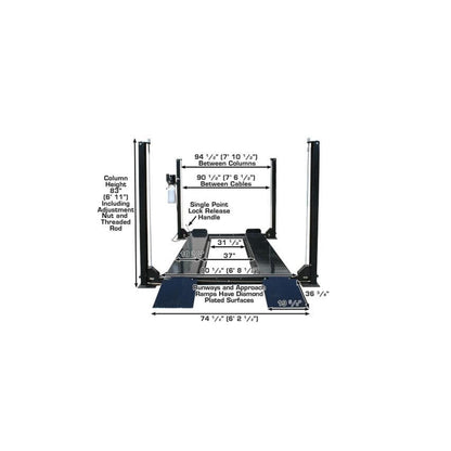 Atlas Garage PRO8000 8,000 lb Portable Four-Post Car Lift