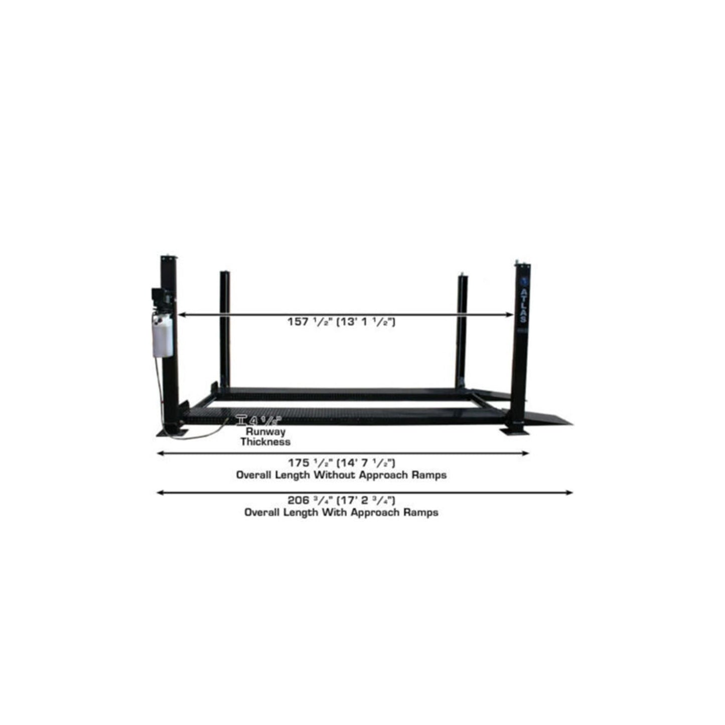 Atlas Garage PRO8000 8,000 lb Portable Four-Post Car Lift
