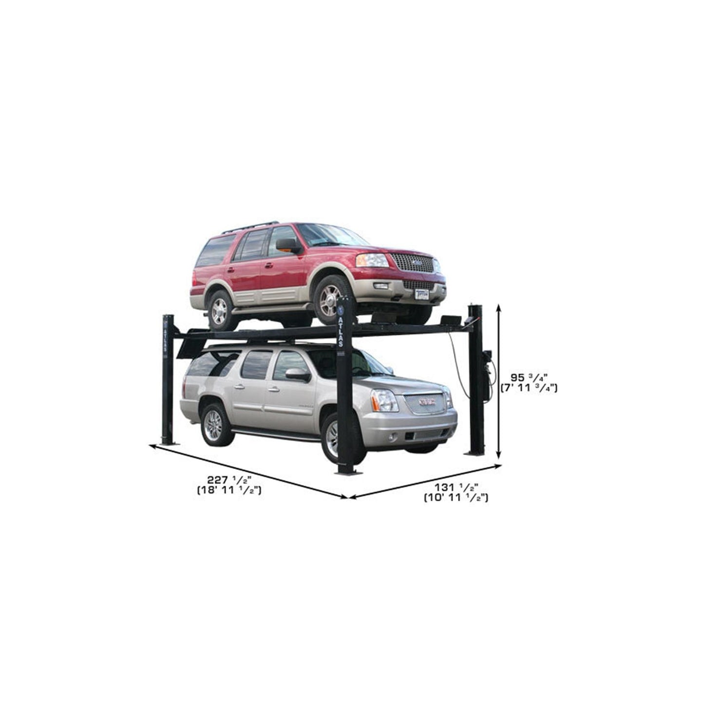 Atlas Garage PRO9000 9,000 lb Heavy-Duty Portable Four-Post Car Lift