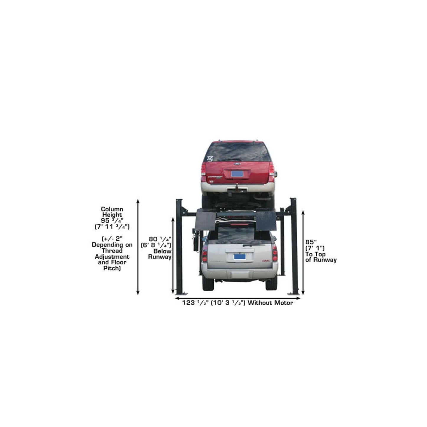 Atlas Garage PRO9000 9,000 lb Heavy-Duty Portable Four-Post Car Lift