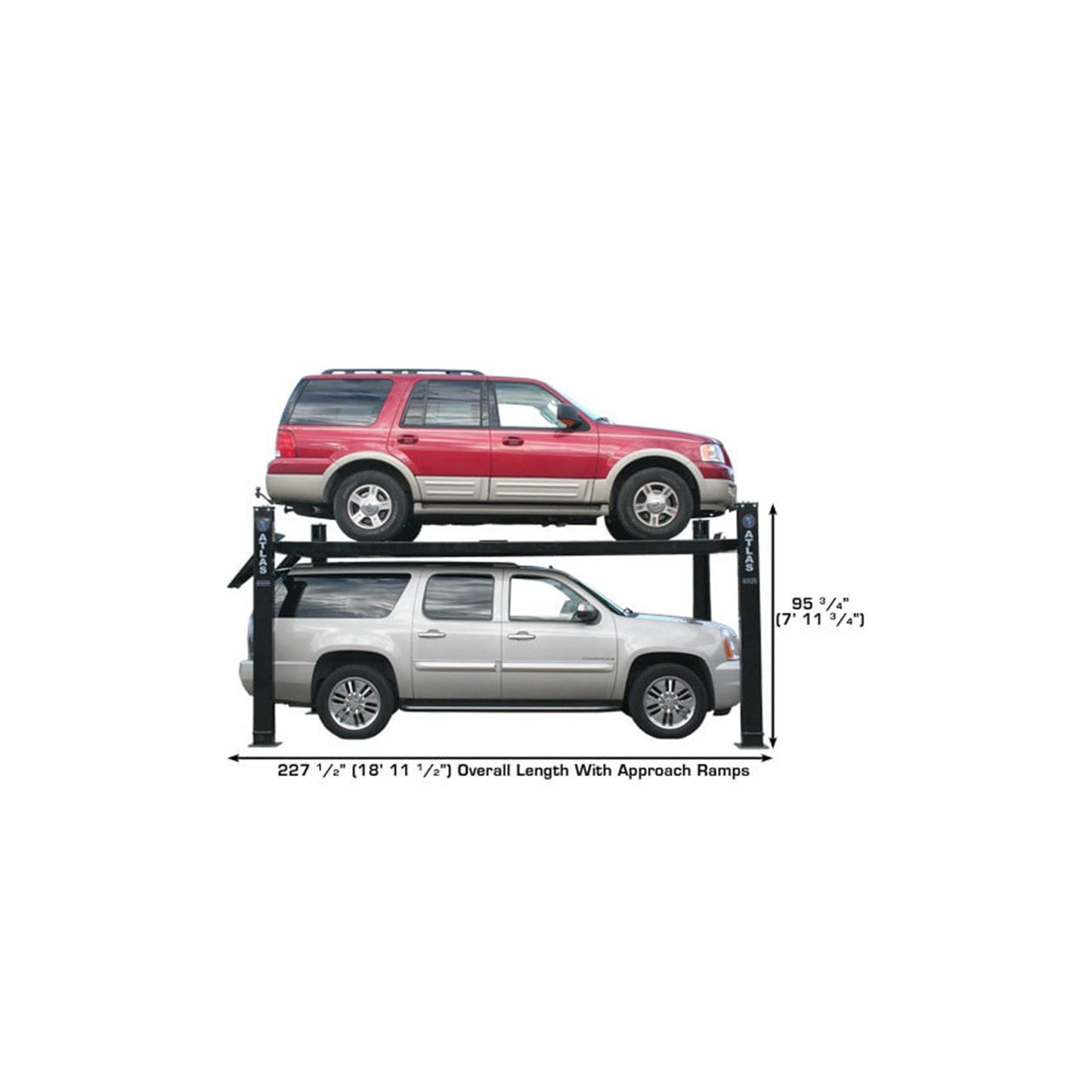 Atlas Garage PRO9000 9,000 lb Heavy-Duty Portable Four-Post Car Lift