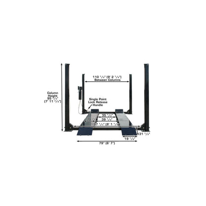 Atlas Garage PRO9000 9,000 lb Heavy-Duty Portable Four-Post Car Lift