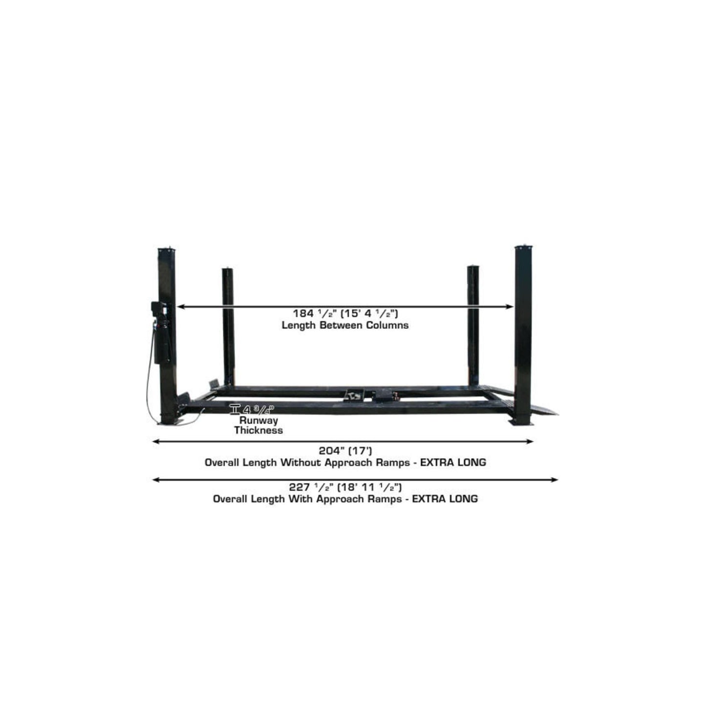 Atlas Garage PRO9000 9,000 lb Heavy-Duty Portable Four-Post Car Lift