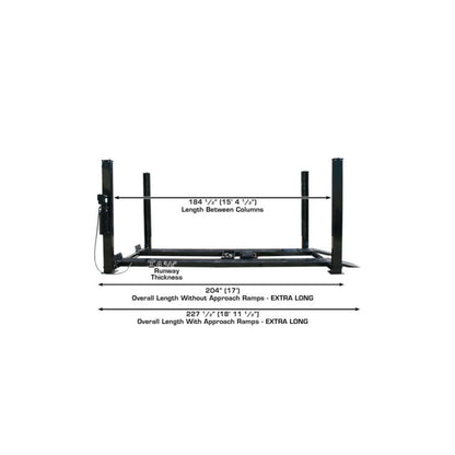 Atlas Garage PRO9000 9,000 lb Heavy-Duty Portable Four-Post Car Lift