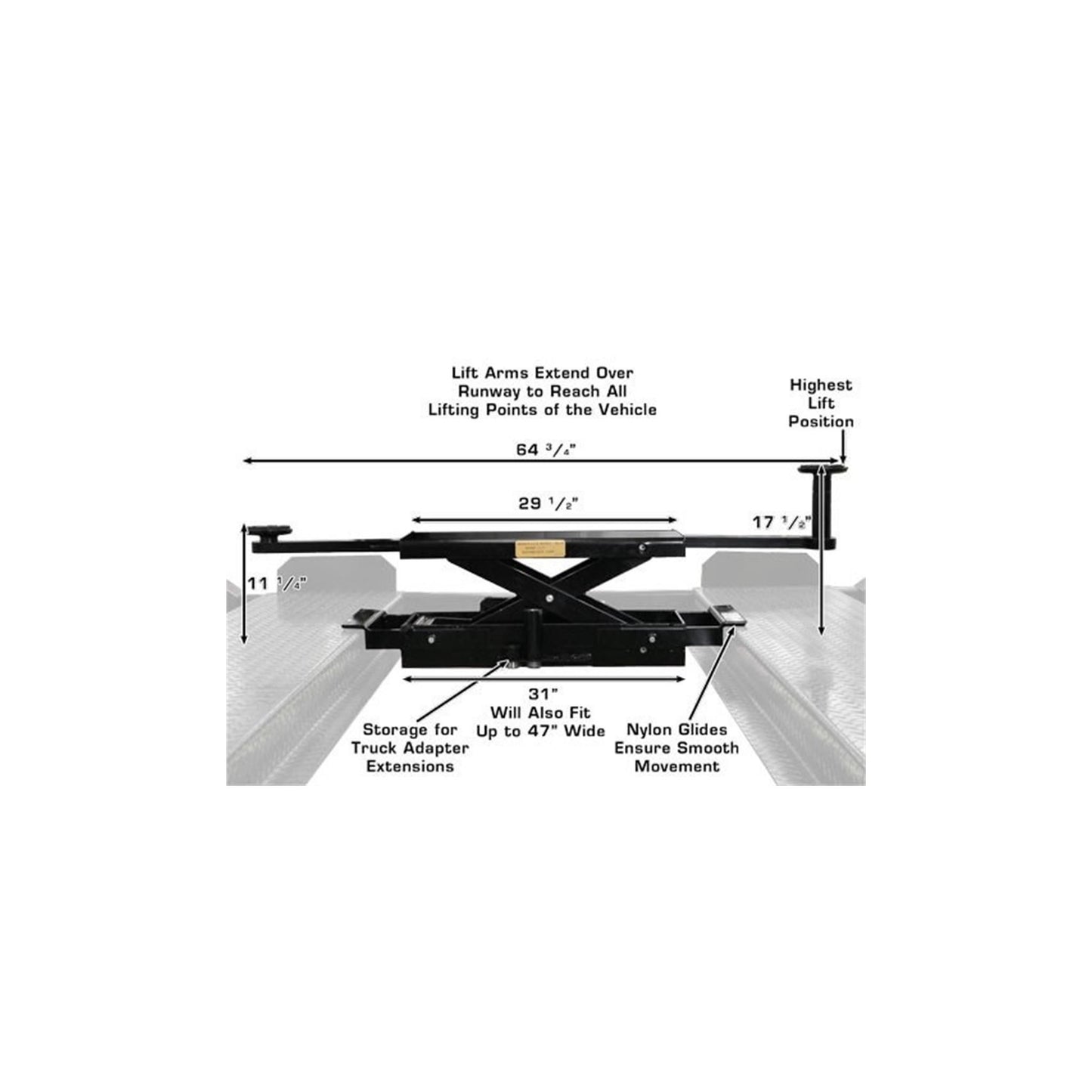Atlas RJ35 3,500 lb Manual Sliding Hydraulic Bridge Jack