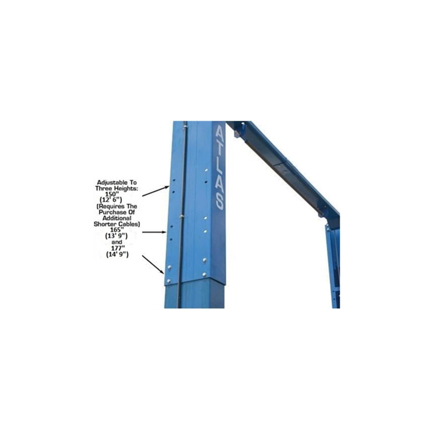 Atlas ATEXH-PV12PX 12,000 lb Extra Tall Commercial Two-Post Car Lift