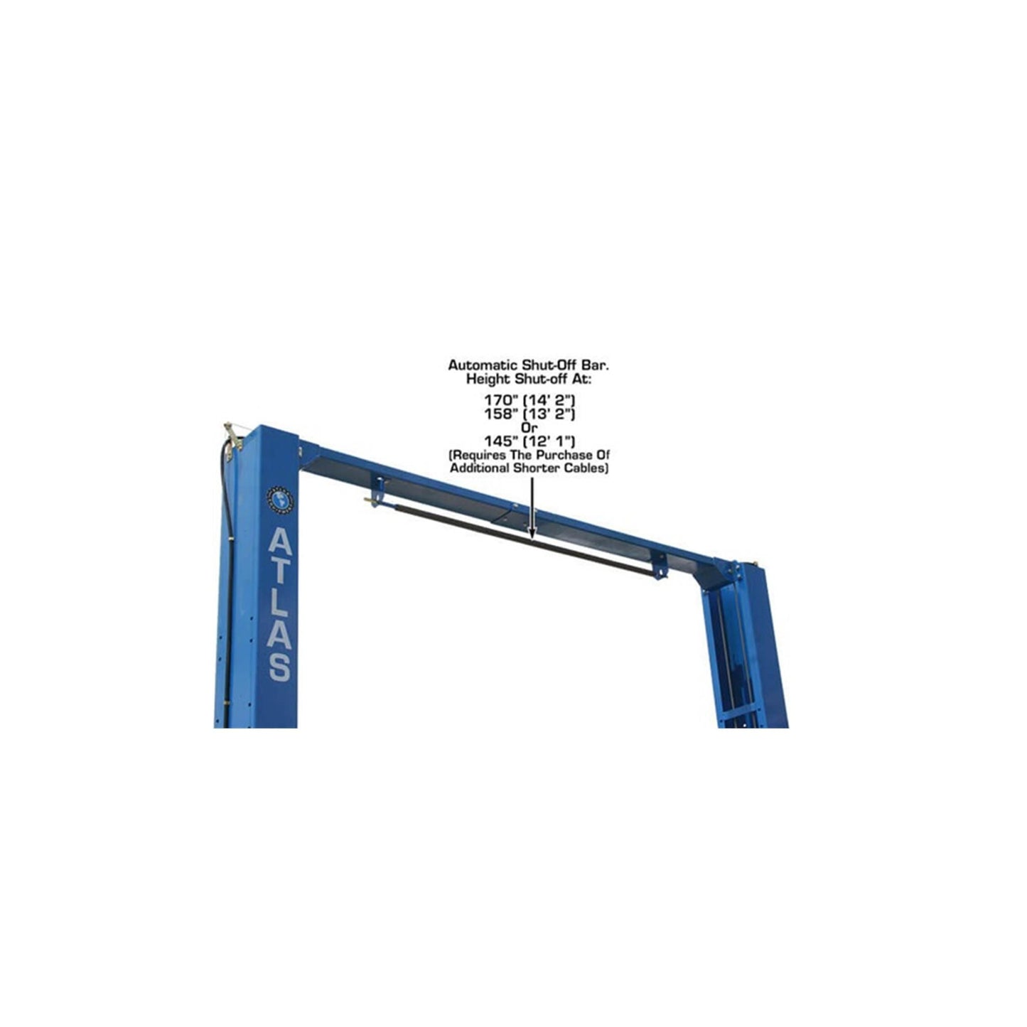 Atlas ATEXH-PV12PX 12,000 lb Extra Tall Commercial Two-Post Car Lift