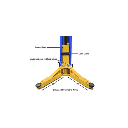 Atlas ATEXH-PV12PX 12,000 lb Extra Tall Commercial Two-Post Car Lift