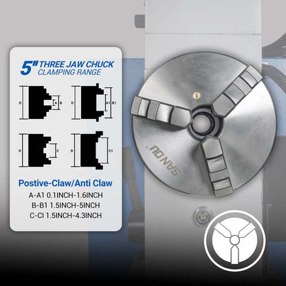 MechMaxx 500105 16" x 32" Combo Lathe Mill Drill – 1HP Multi-Function Metalworking Machine