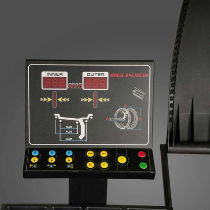 MechMaxx 200010 WB857 Wheel Balancer – 10–24" Rim Tire Balancing Machine with Laser Guide & Foot Pedal Brake
