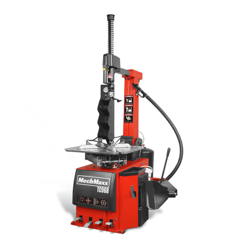 MechMaxx 200006 TC968 Tilt-Back Tire Changer – 12–26" Rim Wheel Changer with Bead Blaster