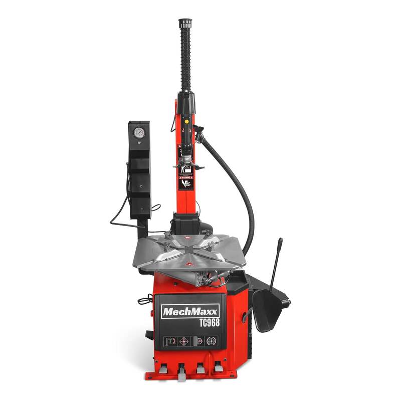 MechMaxx 200006 TC968 Tilt-Back Tire Changer – 12–26" Rim Wheel Changer with Bead Blaster