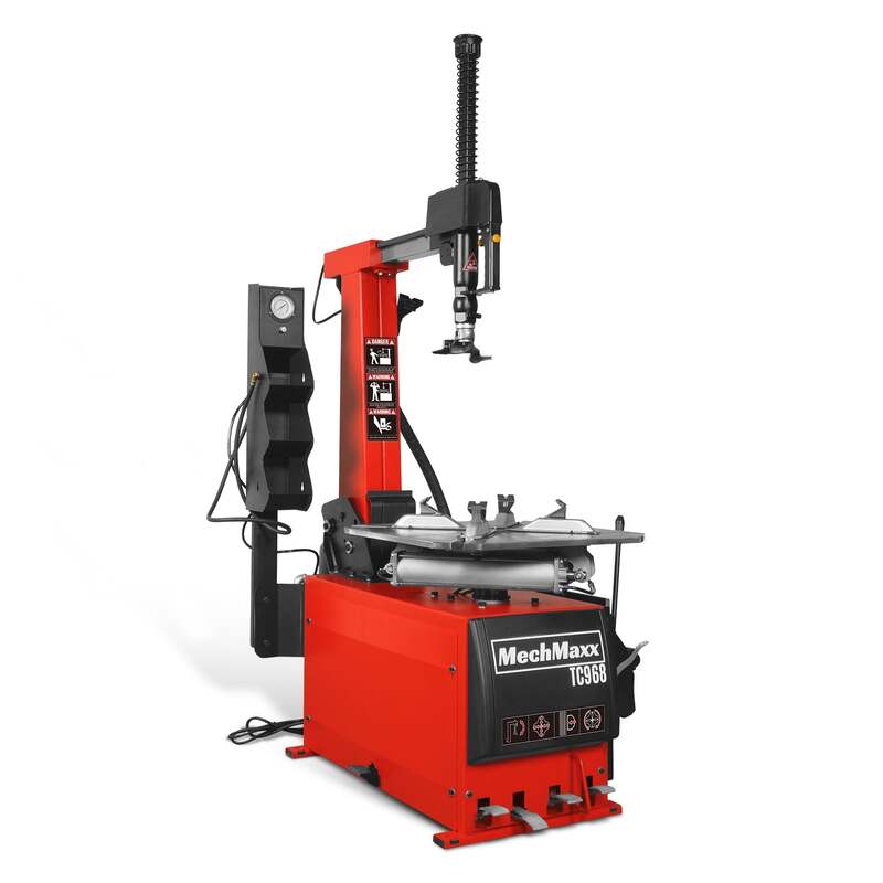 MechMaxx 200006 TC968 Tilt-Back Tire Changer – 12–26" Rim Wheel Changer with Bead Blaster