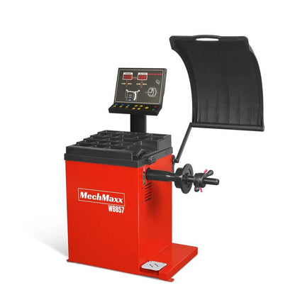 MechMaxx 200010 WB857 Wheel Balancer – 10–24" Rim Tire Balancing Machine with Laser Guide & Foot Pedal Brake