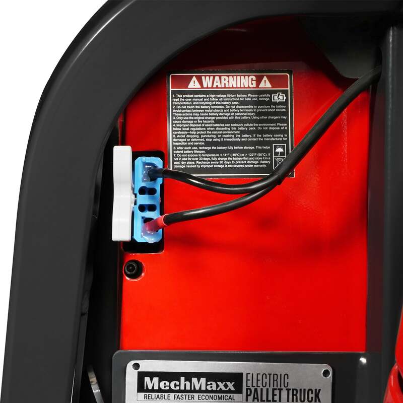 MechMaxx 202002 Electric Pallet Jack – 4400 lb Lithium Battery Walkie Pallet Truck with 45" Forks