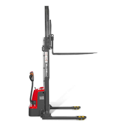 MechMaxx 202010 F33-118S Electric Straddle Stacker 3300 lb Capacity 118" Lift Adjustable Forks & Legs (SKU: 202010)