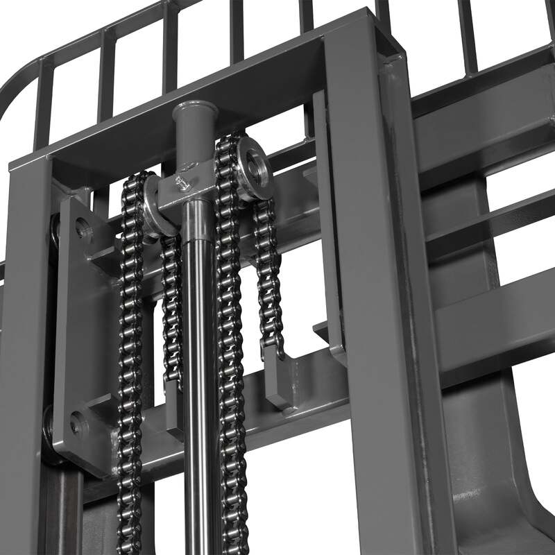 MechMaxx  202014 F33-138S Electric Straddle Stacker – 3300 lb Capacity, 138" Lift Height, Adjustable Forks & Legs