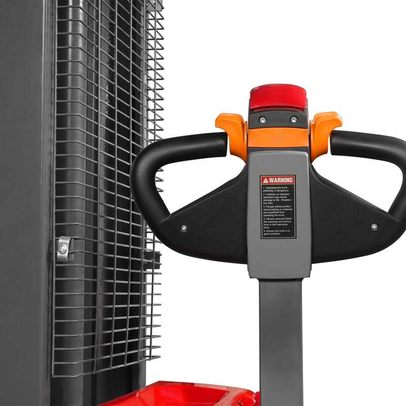 MechMaxx 202010 F33-118S Electric Straddle Stacker 3300 lb Capacity 118" Lift Adjustable Forks & Legs (SKU: 202010)