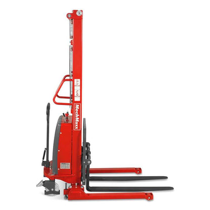 MechMaxx 202012 S33-138S Semi-Electric Straddle Stacker 3300 lb 138" Lift Adjustable Forks & Legs