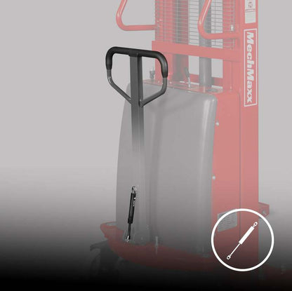 MechMaxx 202012 S33-138S Semi-Electric Straddle Stacker 3300 lb 138" Lift Adjustable Forks & Legs