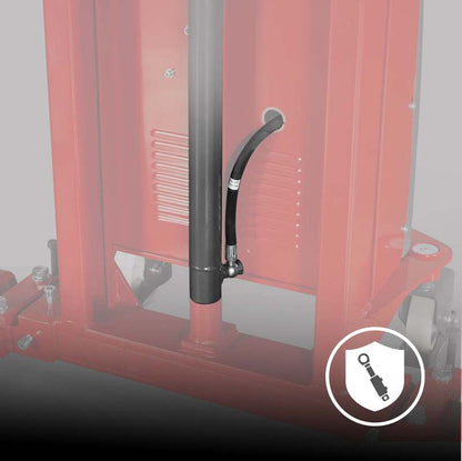 MechMaxx 202012 S33-138S Semi-Electric Straddle Stacker 3300 lb 138" Lift Adjustable Forks & Legs