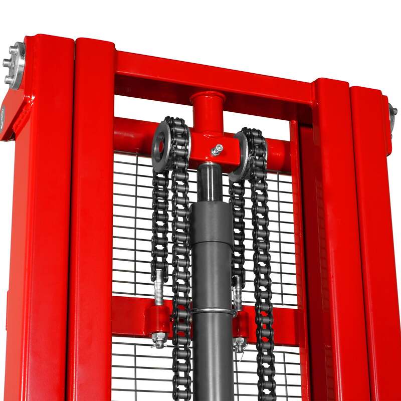 MechMaxx 202012 S33-138S Semi-Electric Straddle Stacker 3300 lb 138" Lift Adjustable Forks & Legs