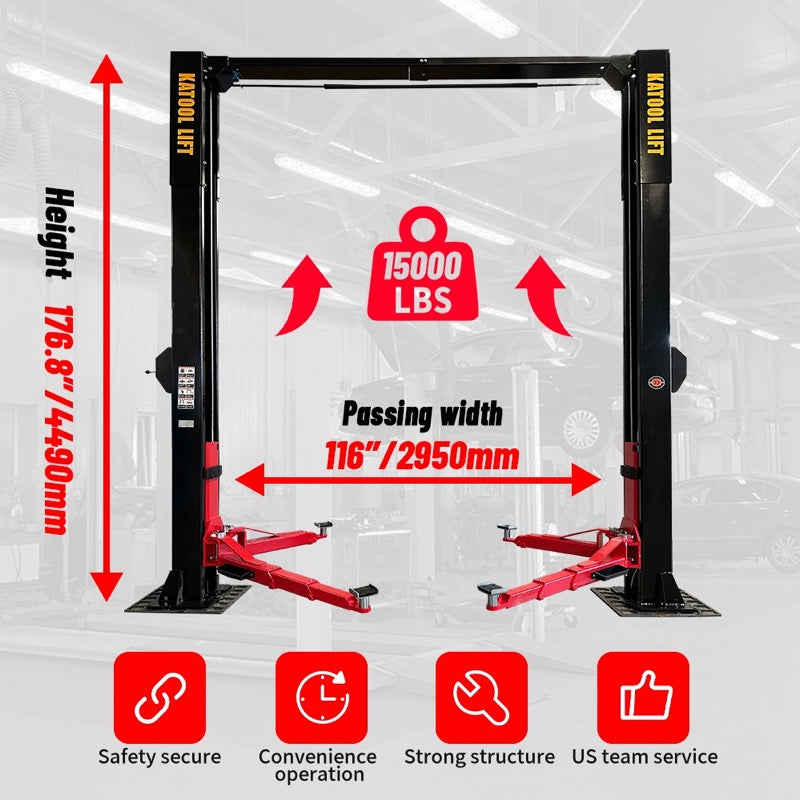 Katool KT-M150D 15,000 lbs 2 Post Lift