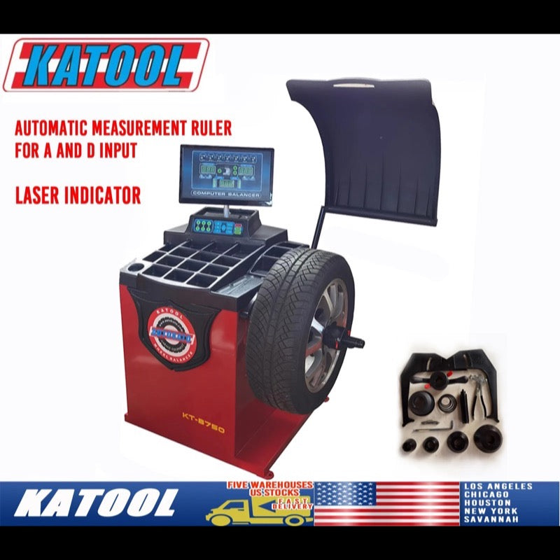 Katool KT-B750 Wheel Balancer - Laser & Automatic Ruler