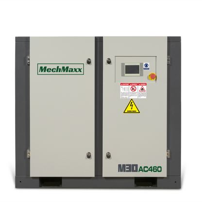 MechMaxx 300006 30HP Rotary Screw Air Compressor – 106 CFM Industrial Air System