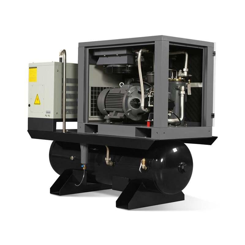MechMaxx 300009 10HP Rotary Screw Air Compressor with Dryer & 66-Gal Tank – 32.8 CFM Industrial Air System