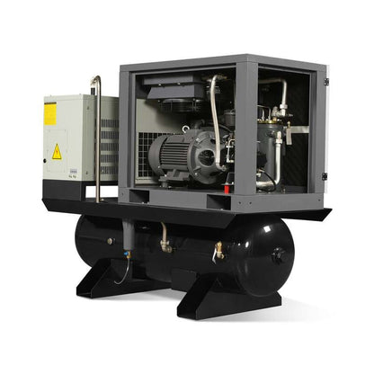 MechMaxx 300009 10HP Rotary Screw Air Compressor with Dryer & 66-Gal Tank – 32.8 CFM Industrial Air System
