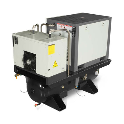 MechMaxx 300009 10HP Rotary Screw Air Compressor with Dryer & 66-Gal Tank – 32.8 CFM Industrial Air System