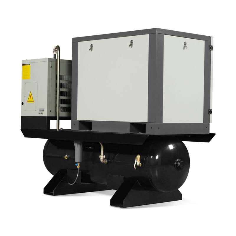 MechMaxx 300009 10HP Rotary Screw Air Compressor with Dryer & 66-Gal Tank – 32.8 CFM Industrial Air System