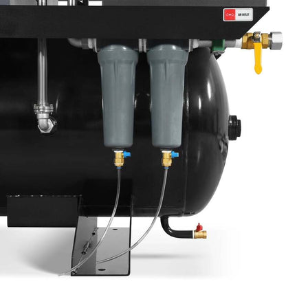 MechMaxx 300010 15HP Rotary Screw Air Compressor with Dryer & 105-Gal Tank – 45.9 CFM Industrial Air System