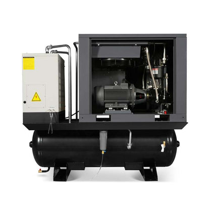 MechMaxx 300010 15HP Rotary Screw Air Compressor with Dryer & 105-Gal Tank – 45.9 CFM Industrial Air System