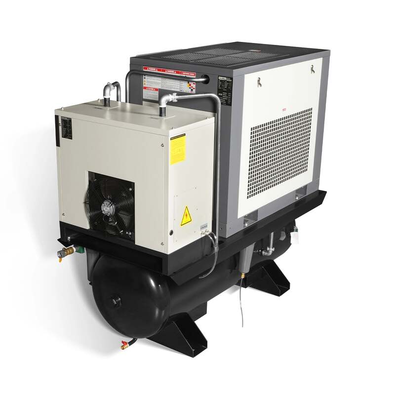MechMaxx 300010 15HP Rotary Screw Air Compressor with Dryer & 105-Gal Tank – 45.9 CFM Industrial Air System
