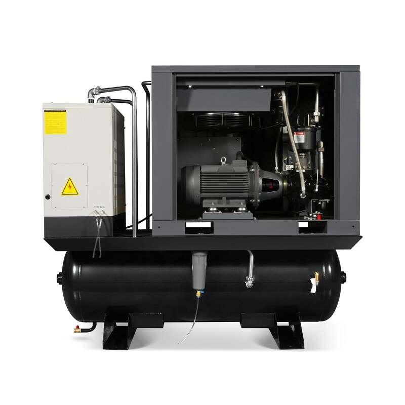 MechMaxx 300011 20HP Rotary Screw Air Compressor with Dryer & 105-Gal Tank – 78 CFM Industrial Air System