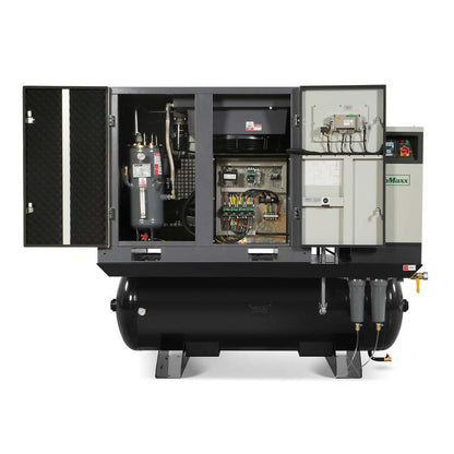 MechMaxx 300011 20HP Rotary Screw Air Compressor with Dryer & 105-Gal Tank – 78 CFM Industrial Air System