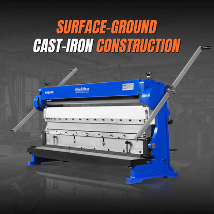 MechMaxx 500309 MMCB5216 52" 3-in-1 Sheet Metal Machine – 16 Gauge Slip Roll, Shear & Pan Brake