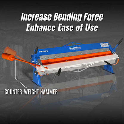 MechMaxx 500301 PB4816 48" Manual Pan & Box Brake – 16 Gauge Sheet Metal Bending Brake