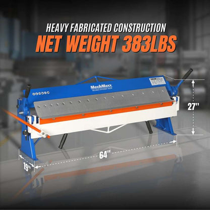 MechMaxx 500301 PB4816 48" Manual Pan & Box Brake – 16 Gauge Sheet Metal Bending Brake