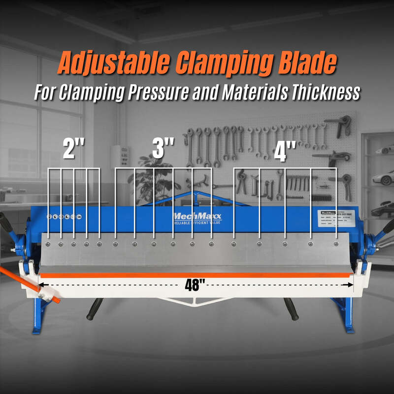 MechMaxx 500301 PB4816 48" Manual Pan & Box Brake – 16 Gauge Sheet Metal Bending Brake
