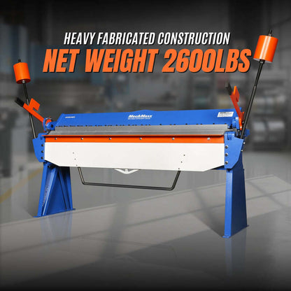 MechMaxx 500303 PB8012 80" Manual Pan & Box Brake – 12 Gauge Sheet Metal Bending Brake